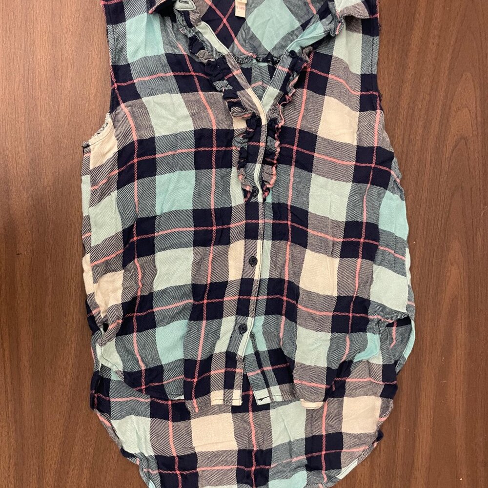 Girls Sleeveless Button Down Size XL (14/16)